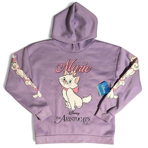 Disney Marie The Aristocats Purple Graphic Hoodie - Picture 1 of 4